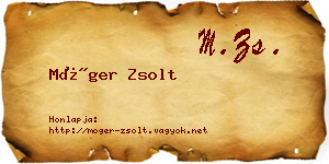 Móger Zsolt névjegykártya